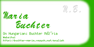 maria buchter business card